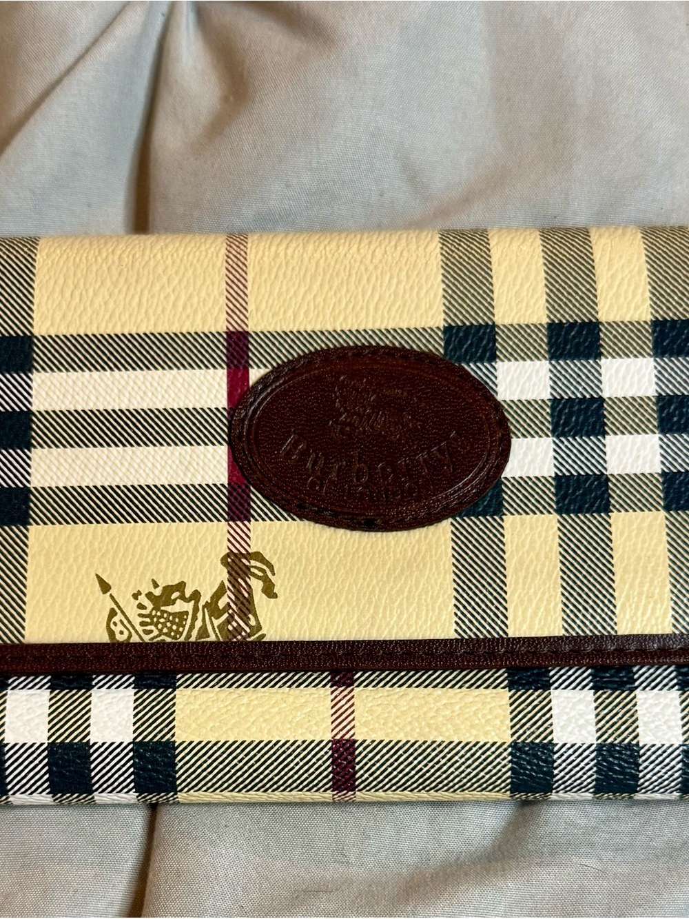 Vintage Burberrys Nova Check Long Continental Wallet Brown